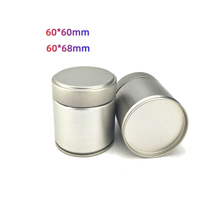 Custom empty food grade 30g matcha can canister metal tea tin jay coffee beans tin can packaging round luxury matcha tin box