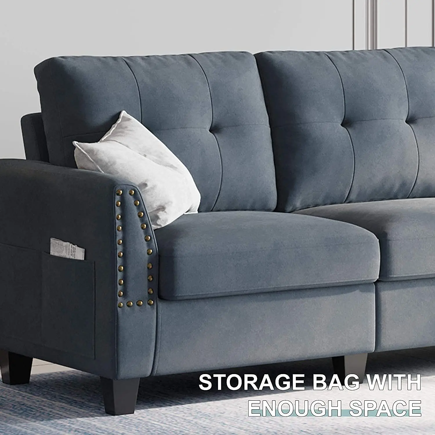 Loveseat Sofa Couch Small Love Seats Furniture Grey Couch for Small Spaces