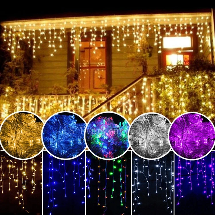 Fairy copper string lights 4*0.6m 96leds high quality Christmas holiday lighting wedding garden hanging icicle star lamp home