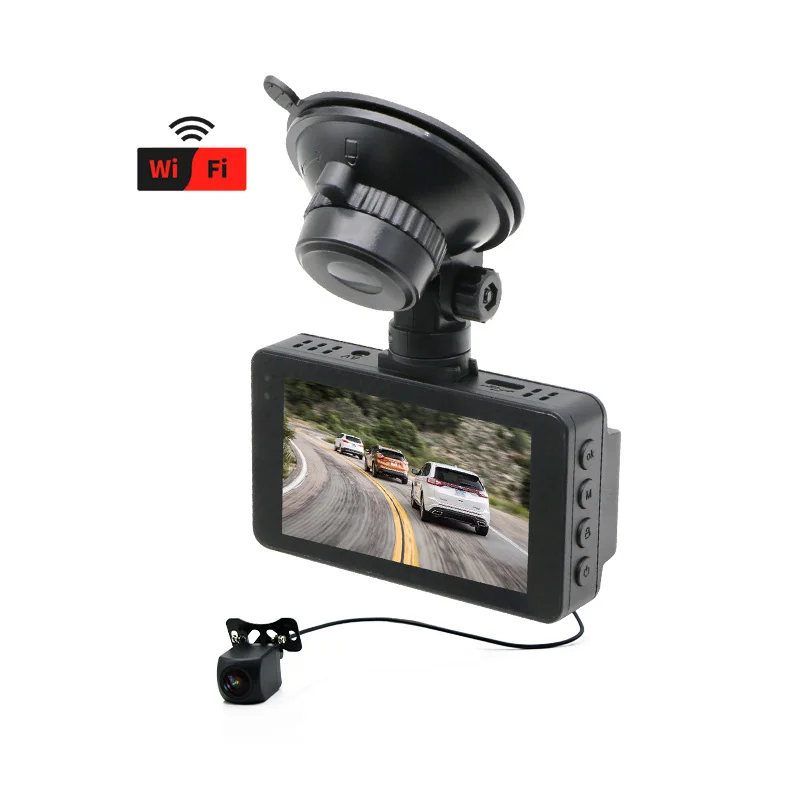 OEM Manufacturer  Fashion Design 3 inch Dual-way DVR 4k+1080P GPS Dash Cam Loop Recording DVR for Universal Car