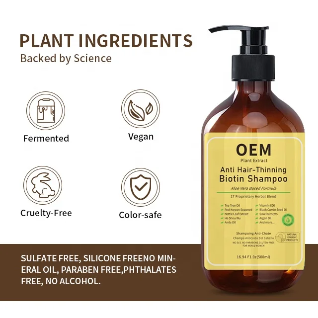 Reduce Hair Loss Product Private Label Guangzhou Factory Manufacturer Wholesale Organic Herbal Hair Care Anti Hair Loss Shampoo