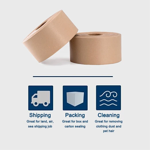 Professional Kraft Paper Tape Reinforced Water Activated Adhesive Writing Tape 9% Offer Printing Waterproof Acrylic Roll Packing