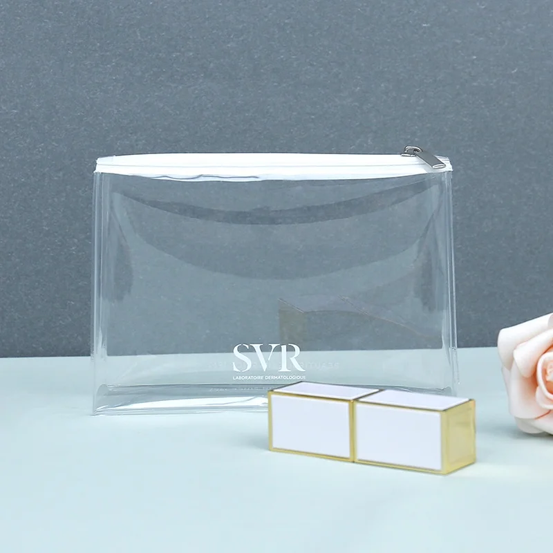 Clear Waterproof mobile phone TPU leather duffle traveling bag for cosmetic or phone