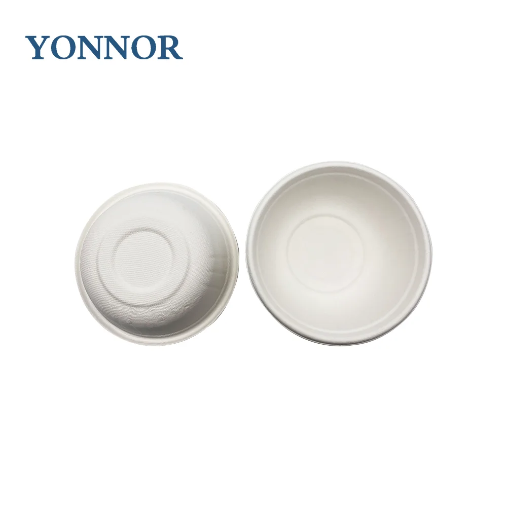 YONNOR Pulp Paper Plates Biodegradable Soup Bowls Disposable Food Packing Container