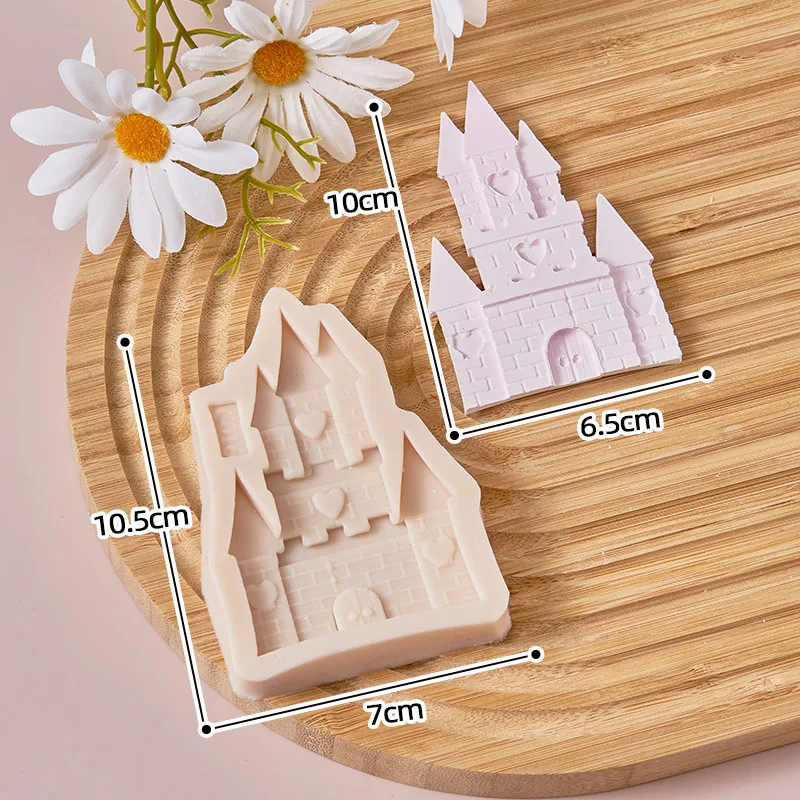 Silicone Fondant Castle Mold Castle Construction Cookie Mold diy Fondant Chocolate Cake Mold