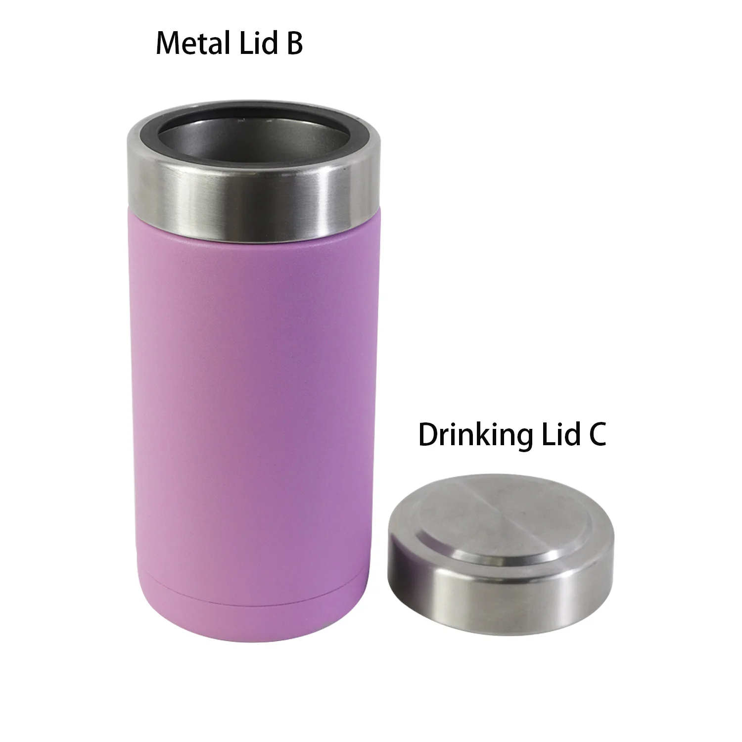 Customized 4 In 1 Sublimation Blank 16oz Vacuum Beer Can Cooler