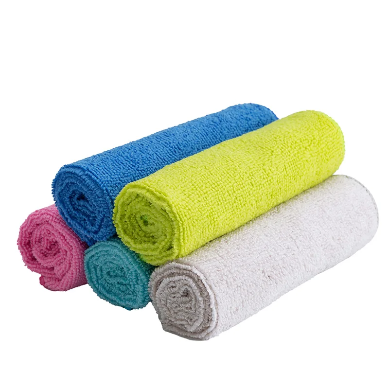 Factory Wholesale microfiber cleaning cloths custom Microfiber drying towels kitchen towels soft Absorbent dish rags  30*30cm