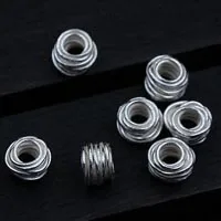 wholesale hand made 925 Sterling Silver Winding spacer Beads for jewelry making