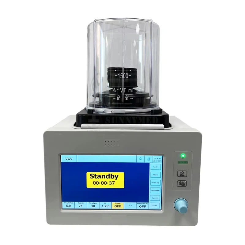 LCD Digital Display Anaesthesia Machine Big and Small Animals 50-15000ml Bellow Anesthesia Ventilation