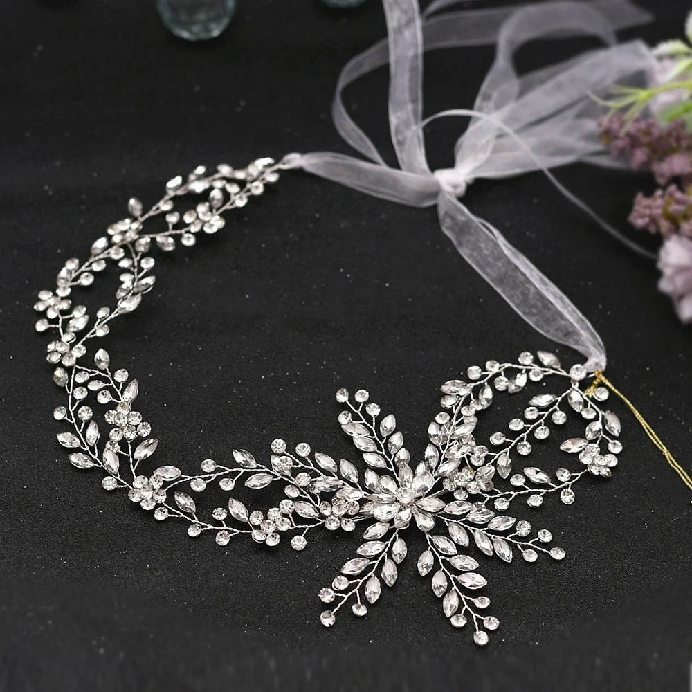 Handmade decorative rhinestone and bridal headband crystal for bridal
