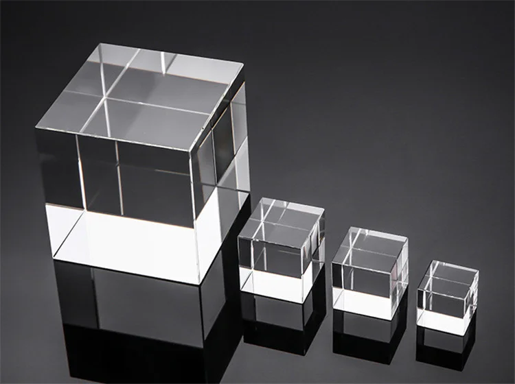 Оптовая продажа прозрачный стеклянный блок-кубик K9 для 3D лазерной гравировки 3d лазерный кристаллический фото-кубик