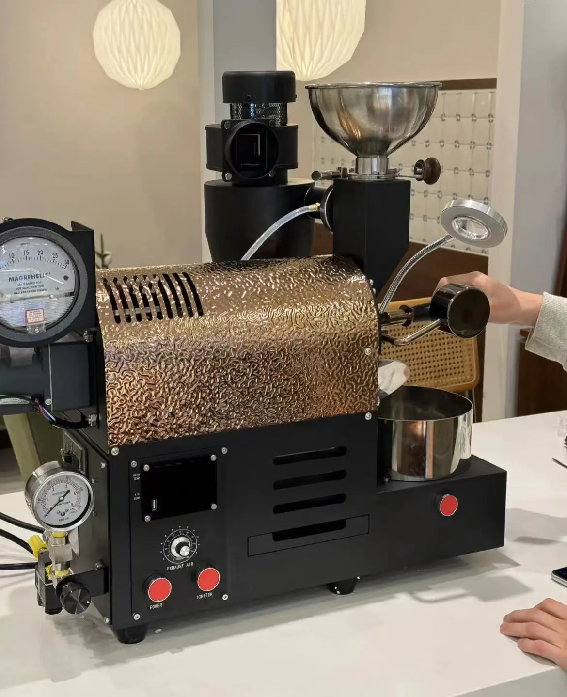 SANTOKER R200 300 г Электрический Кофе ростер Bluetooth tostadora de cafe кофейный тостер