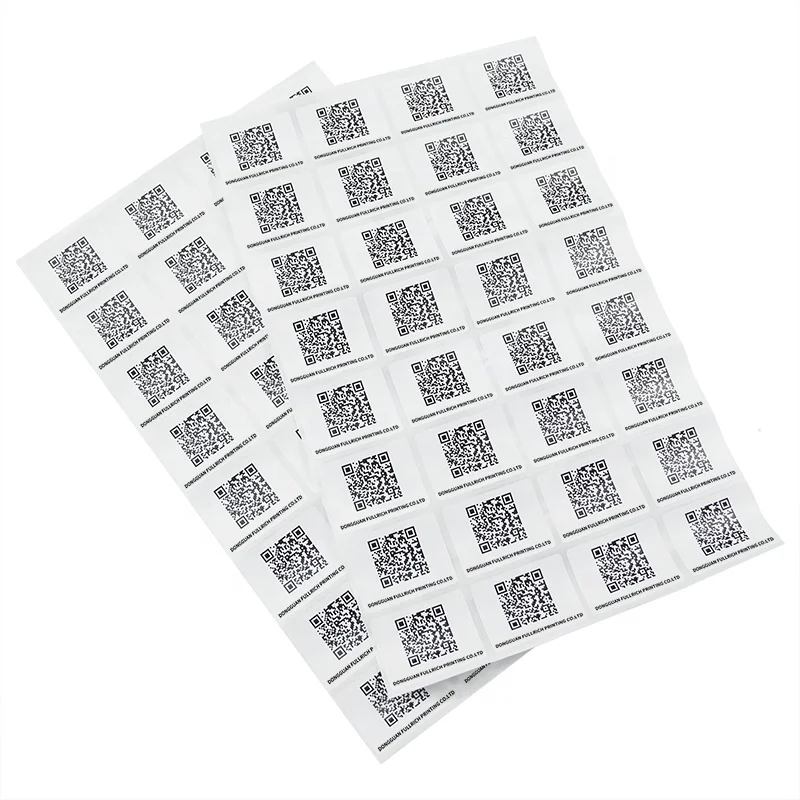 Hot Selling Serial Number Qr Code Hologram Security Code Sticker Sheet Labels With Faster Delivery