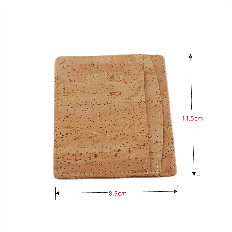 Wholesale Eco Slim Wallet Pocket rfid Wallet Minimalist Secure Ultra-thin Cork Credit Card Holder RFID