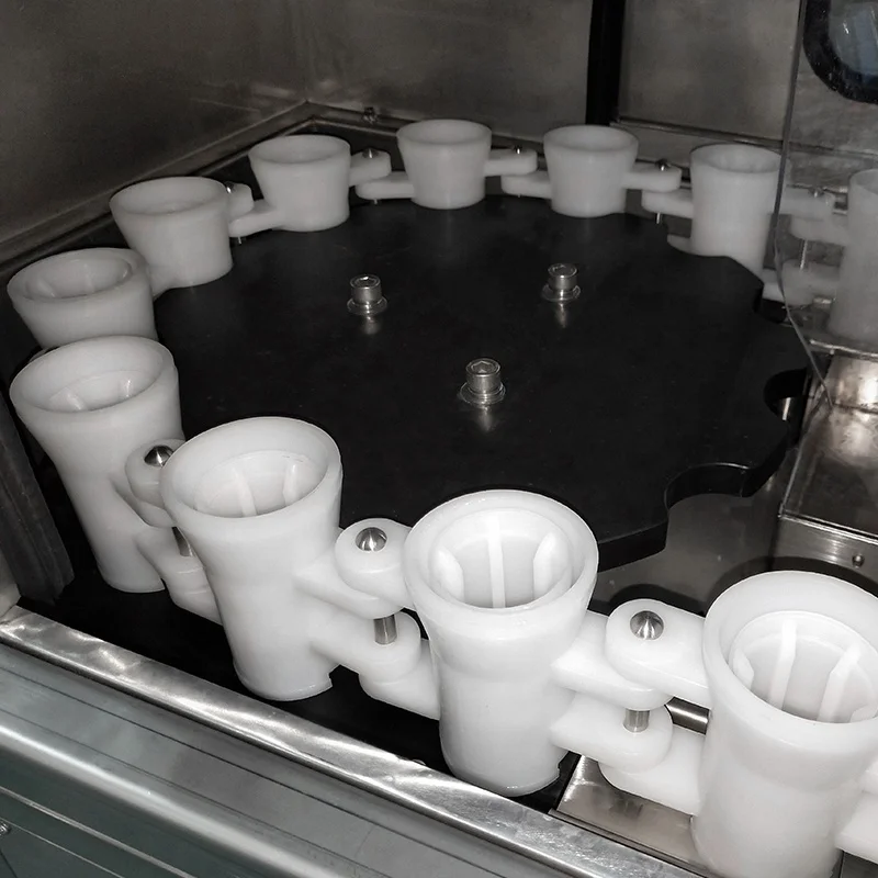 Semi-automatic Plastic Jar Glass Bottle Washing Machine Double Line Intermittent Rinser Machine for Food Beverage Cosmetics