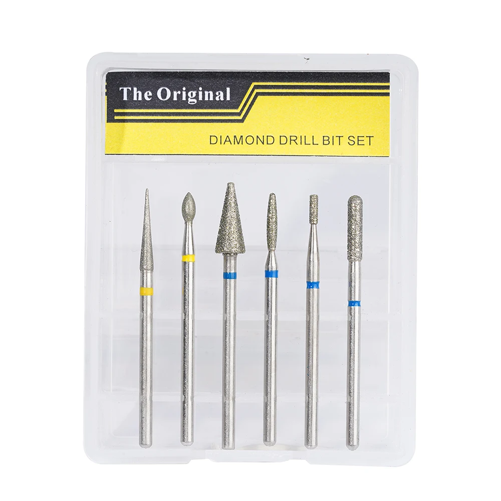 6pcs/set  Popular Diamond Nail Drill Bits Set Manicure Dead Skin Nail Bits