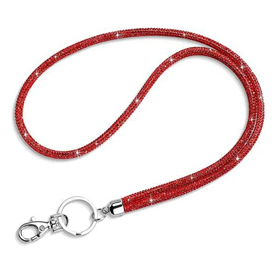 80cm Glitter Phone neck Lanyard Phone Diamond Crystal Straps Keychain Hanging Anti-lost Rope Phone bling rhinestone lanyard