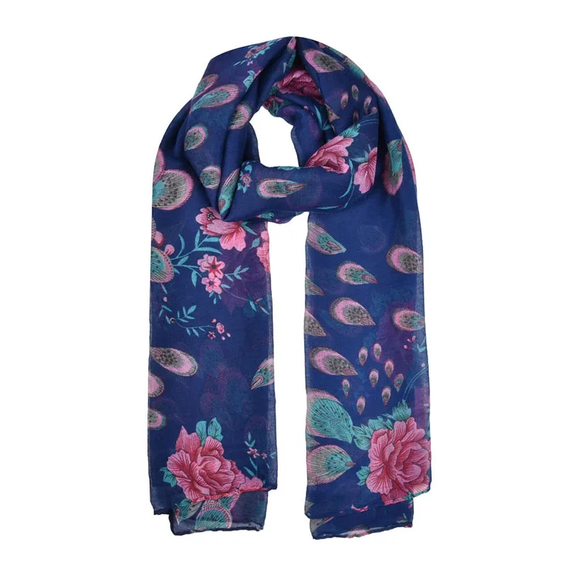 HEC Japanese Top Quality 90*182cm Spring Autumn Winter Hanging Polyester Ladies Scarf for Women Stylish