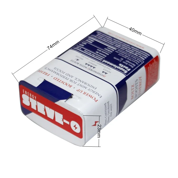 Wholesale Food Grade Small Chewing Gum Tin Can Candy Metal Box Hinge Lid High Quality Mint Tins Chocolate Metal Packing Box