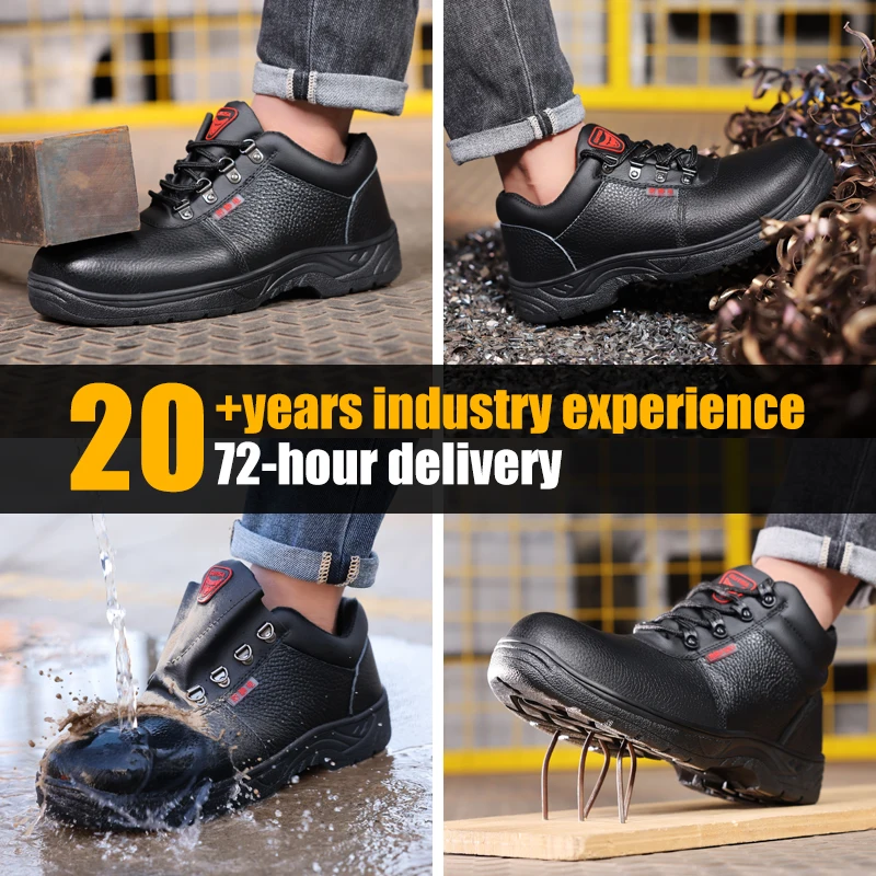 GUYISA Anti-smash, anti-puncture, anti-static, acid and alkali safety shoes for men