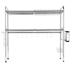 Над раковиной сушилка для посуды из нержавеющей стали кухонная Подставка для хранения над раковиной сушилка для посуды