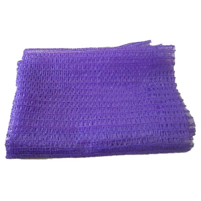Recyclable Drawstring Purple HDPE mesh bag for vegetable