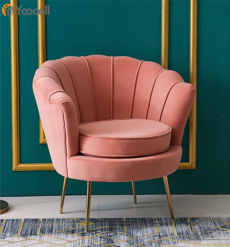 
Yoocell pink hot sale modern single beauty equipment reception chair salon beauty waiting chair single seat 