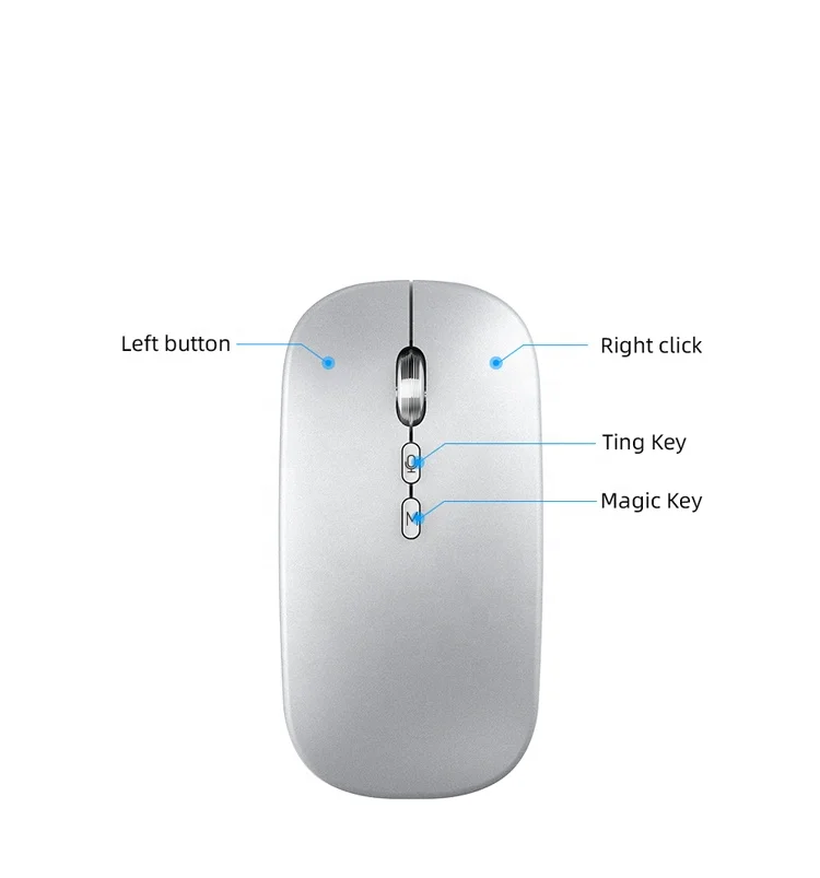 Custom Cute Ultra-Thin Smart Voice Translator 5 Key 2.4G Rechargeable DPI Adjust Bluetooth Wireless Mini Mouse Gaming