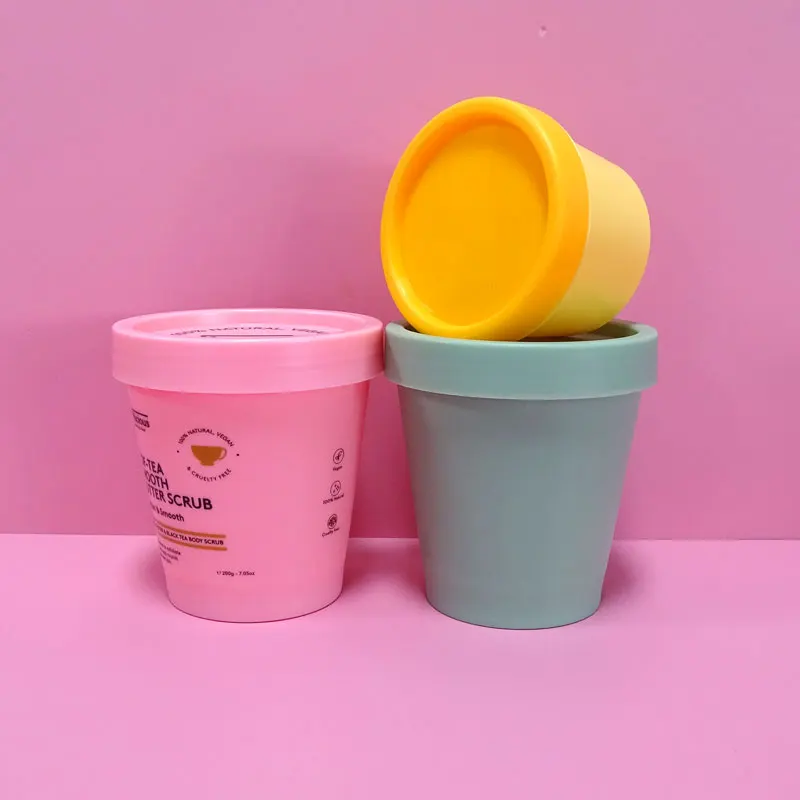 personal care 50ml 100ml 200ml 250ml Empty Plastic Facial Bottle Bath Salt Cosmetic storage jar face container