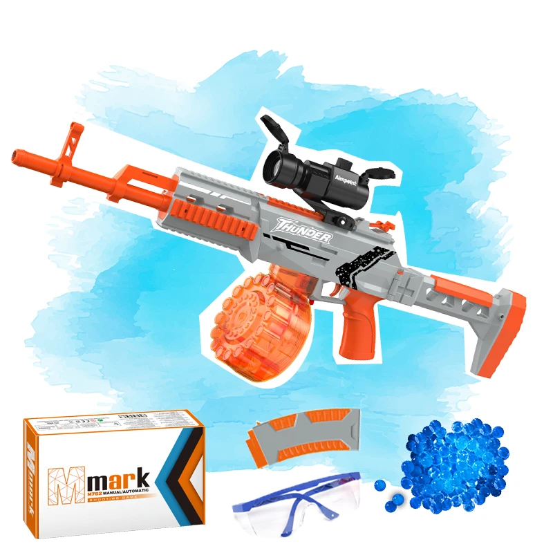 Hot-selling Electric & Manual M762 Assault Gun Water Round Gun With 2 Clips, FPS 90+