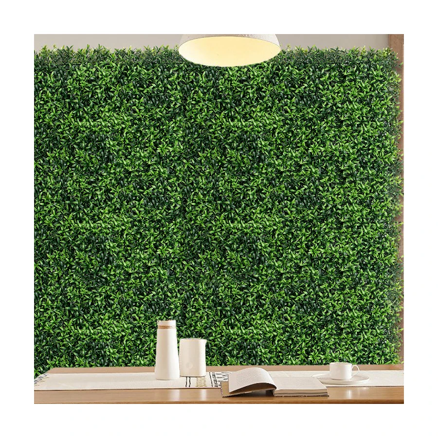 P194 Home Garden Decor Plastic Faked Green Bamboo Foliage Hedge Fence Wall Backdrop Custom Size Artificial Plants Wall Panel