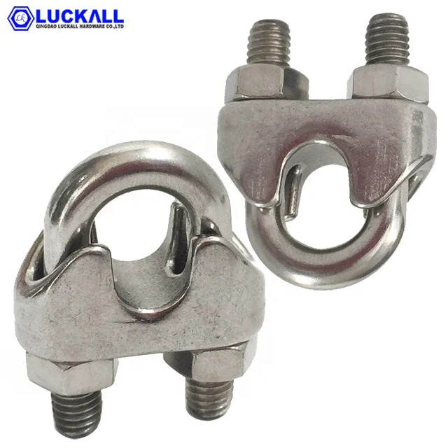 Stainless Steel 316 Malleabe Casted Wire Rope Clip Din741 Hardware Fitting U Clamp Wholesale With Material Certificate 8MM