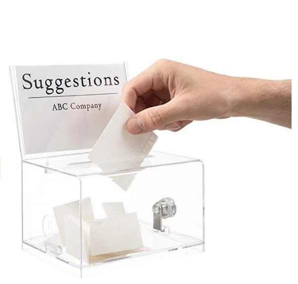 Customized Acrylic Ballot Box With Sign Holder And Lock/acrylic donation box with lock and keys acrylic charity box/donation box