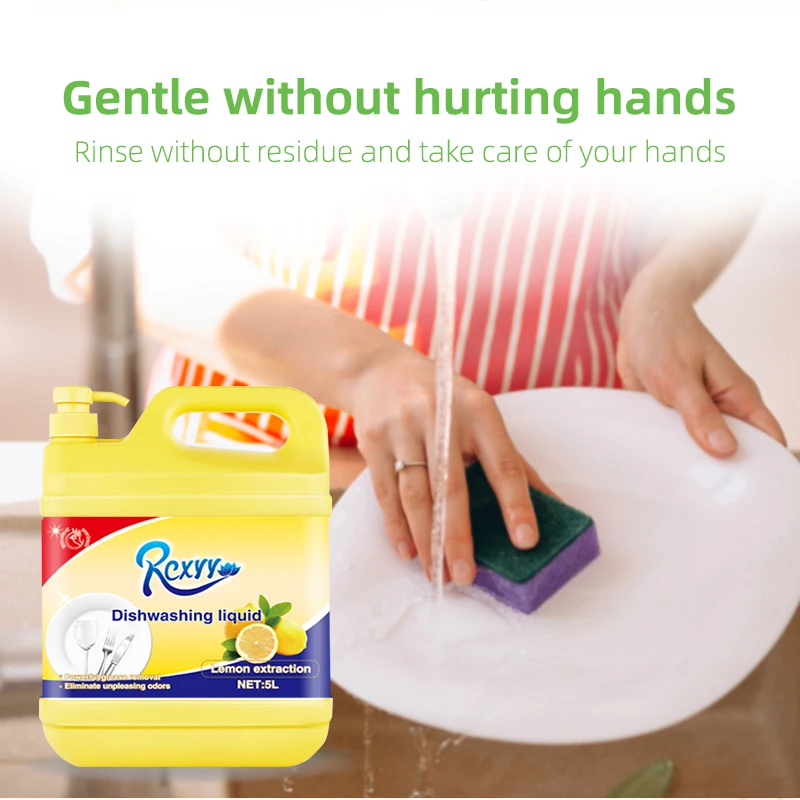 5L OEM High Quality Kumquat/Ginger/Lemon Detergent Cleaning Chemicals Kitchen Cleaner Dishwashing Liquid