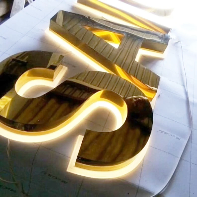 3D Shop Name Logo Sign Factory Custom Illuminated Led Letter Sign Led Sign Logo for Storefront Backlit Channel Letter Signage