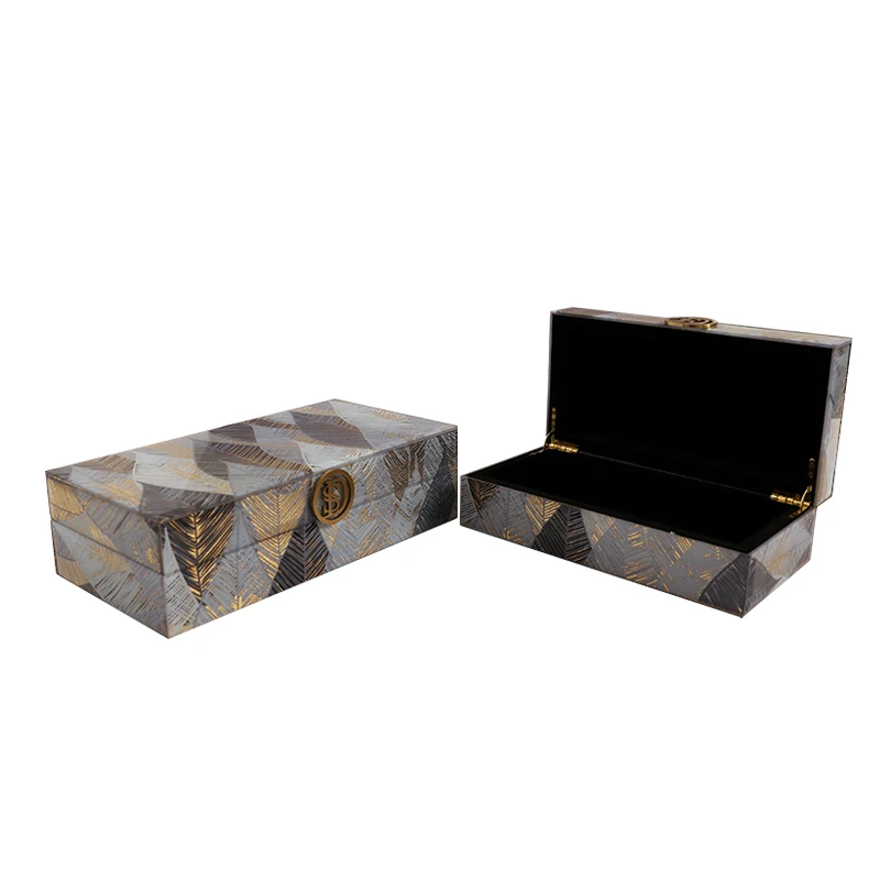 New Chinese model room decoration box decoration modern minimalist home living room TV cabinet bedroom jewelry box storage box