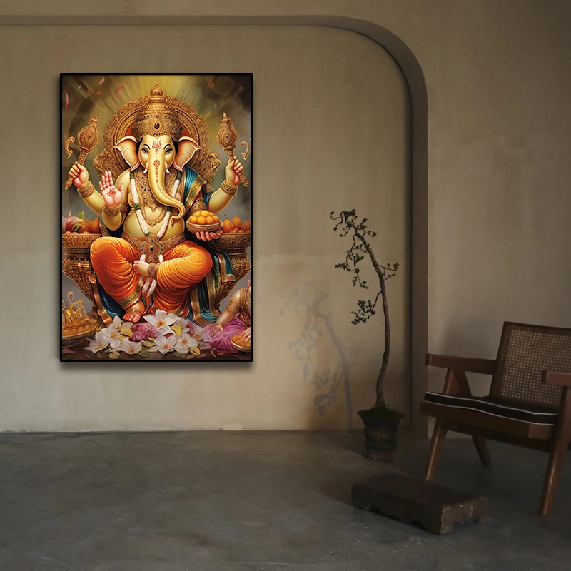 Factory direct wholesale of Hindu deity portraits religious paintings crystal wall paintings  add with diamonds and LED lights