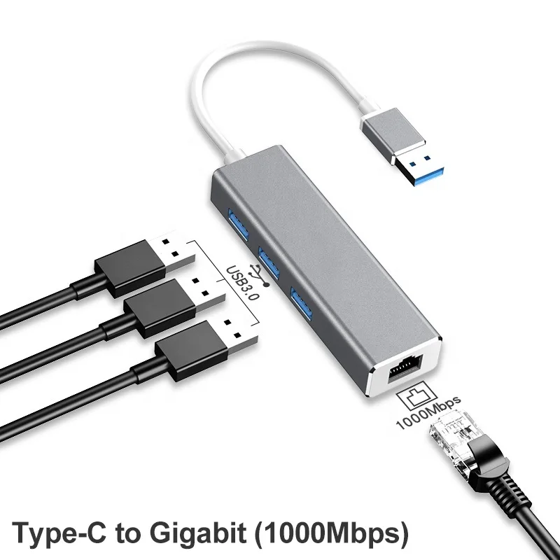 В наличии высокоскоростной горячая распродажа 1 в 4 порта Usb 2 0 3 RJ45 концентратор для клавиатуры мыши расширения док-станции адаптер