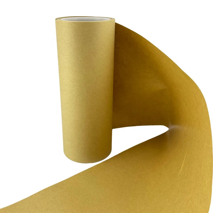 Factory promotion silicone adhesive reel brown dark yellow coated havana 120 gr release paper