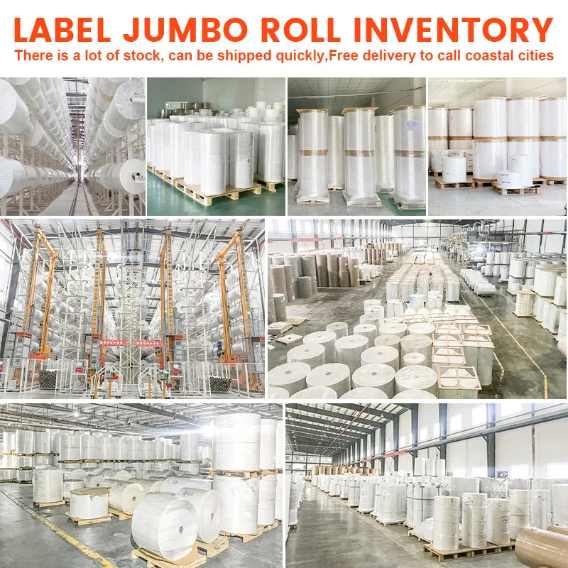 Roll Custom Sticker A4 Size Copy Gift Wrapping Paper Label Big Paper Thermal Big Roll 80gsm Food Adhesive Sticker 10-15day Base