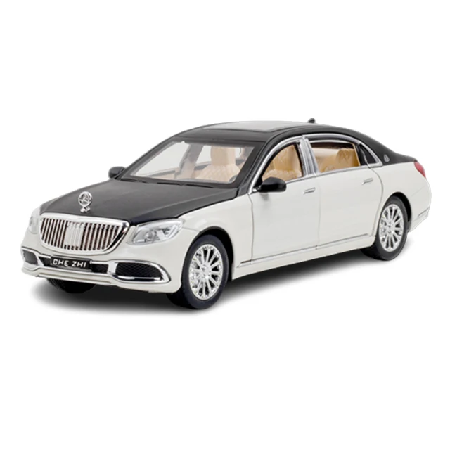 Cross border 1:24 Maybach GLS600 simulation alloy pull back sound and light car model toy diecast toy car wholesale
