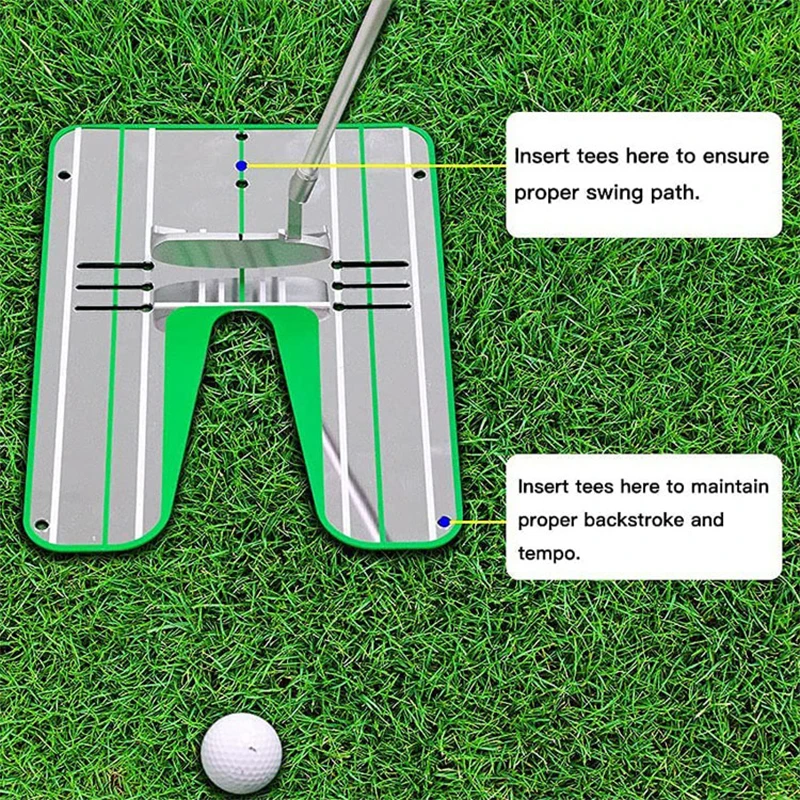 Factory Wholesale Golf Training Putter Acrylic Swing Practice Corrector with Push Rod Putting Green Golf Action Assist Mirror