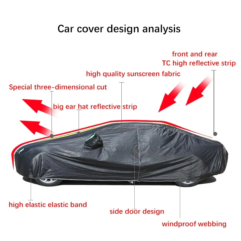 Hot Sale Waterproof Full Car Cover Automatic Car Cover Sun Protection Car Cover Outdoor For Wish Toyota