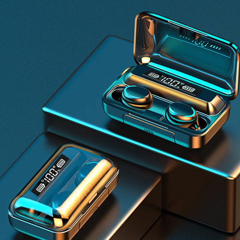 Tws с Bluetooths беспроводные наушники 5 0 спортивный музыкальный водонепроницаемый LED дисплей гарнитура Bluetooth