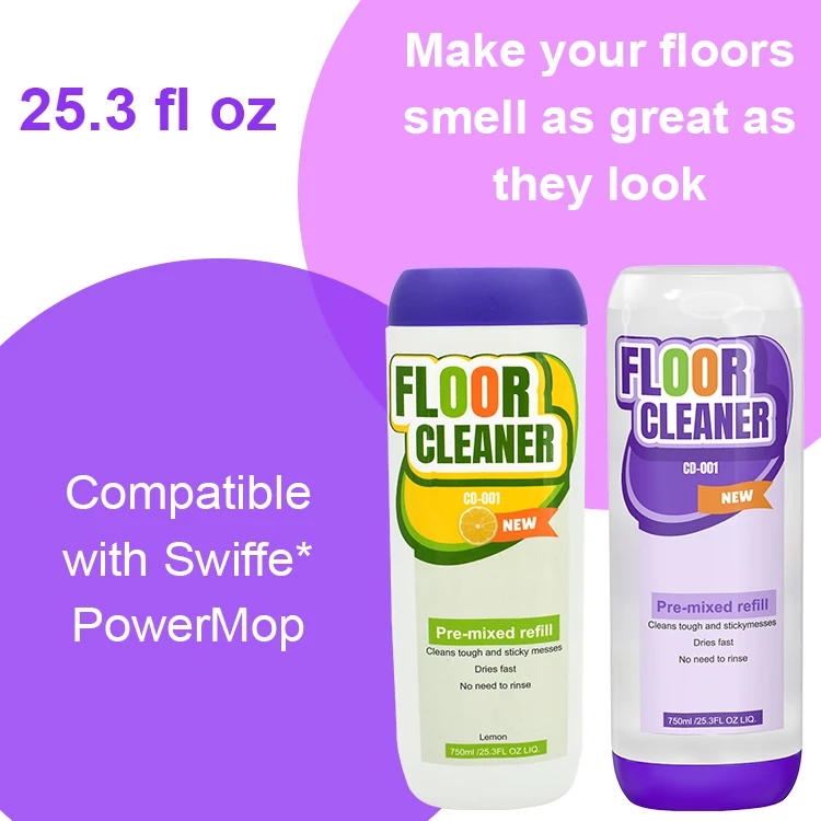 Swiffe* PowerMop Wood QuickDry Floor Cleaning Solution 25.3 fl oz Solution Refill for Floor Cleaning