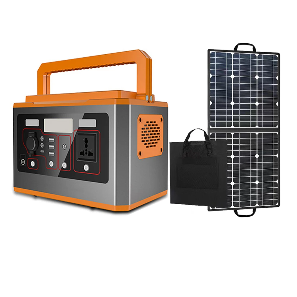 Custom OEM 500W 1000w 600w 800W 1000 Watts 1500W Battery Portable Power Banks Power Station with solar panel Generator