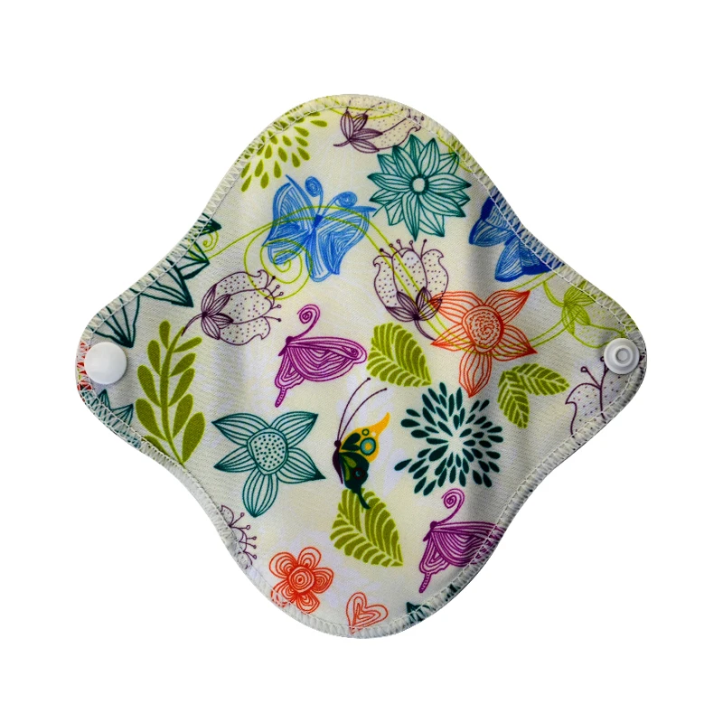 Feminine Cloth Organic Pad Menstrual Washable Reusable Sanitary Bamboo Panty Liner Aneercare Comfortable Offered Winged 10.5g CE