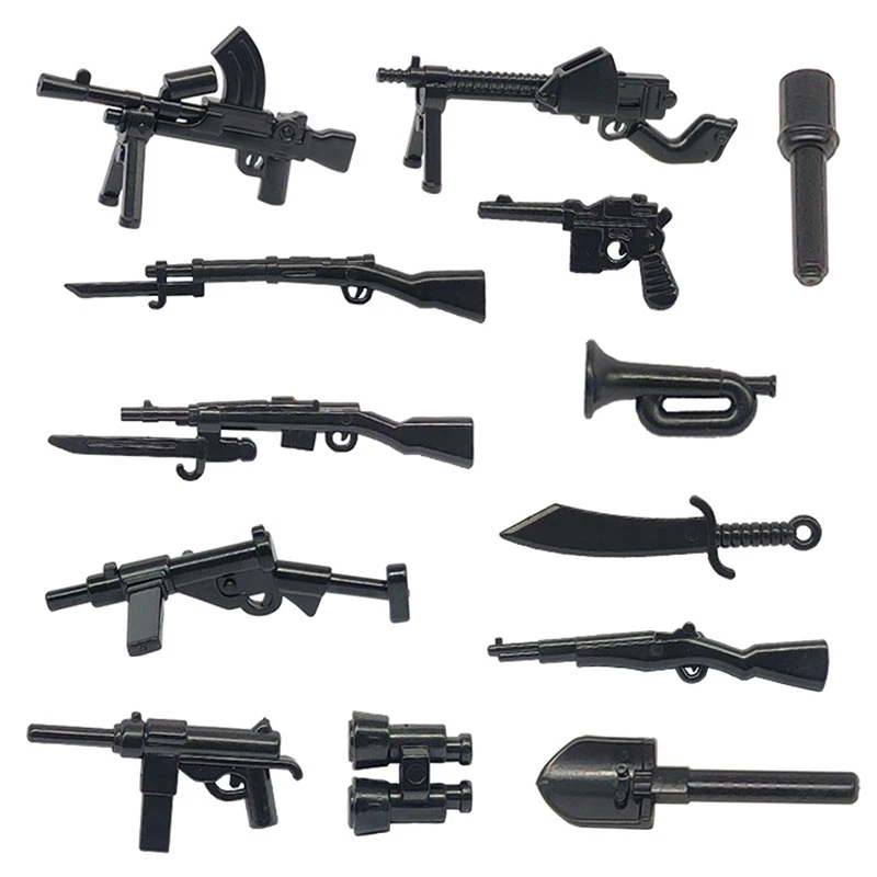 Weapons Pack Military Soldier Gun Army Accessories Mini War Future MOC Building Blocks Toys for Kids