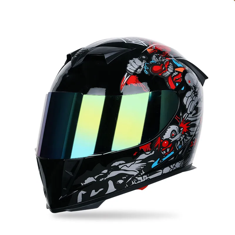 Hot Sale Motorcycle Helmet Night Riding flip up motorcycle helmet with led sticker helmet