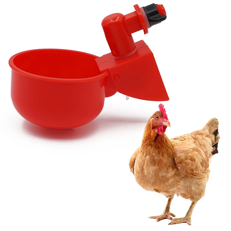 Poultry Chicken Water Drinker Cups Automatic Water Filling Drinking Bowl for Poultry Chickens Ducks Birds Turkeys